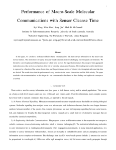 Performance of Macro-Scale Molecular Communications with Sensor Cleanse Time