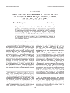 Active Masks and Active Inhibition: A Comment on Lleras kowski, Aydemir,