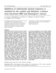 Inhibition of subliminally primed responses is