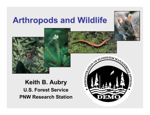 Arthropods and Wildlife Keith B. Aubry U.S. Forest Service PNW Research Station
