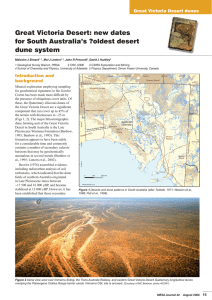 Great Victoria Desert: new dates for South Australia’s ?oldest desert dune system