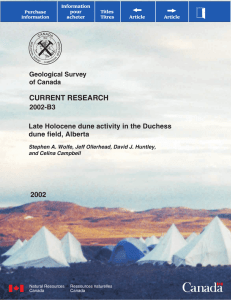 CURRENT RESEARCH 2002 Geological Survey of Canada
