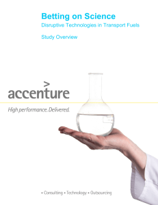 Betting on Science Disruptive Technologies in Transport Fuels  Study Overview