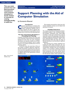 Support Planning with the Aid of Computer Simulation