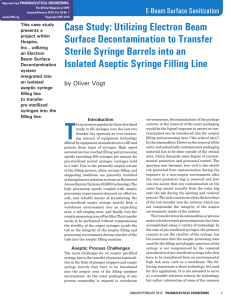 Case Study: Utilizing Electron Beam Surface Decontamination to Transfer