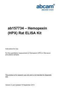 ab157734 – Hemopexin (HPX) Rat ELISA Kit