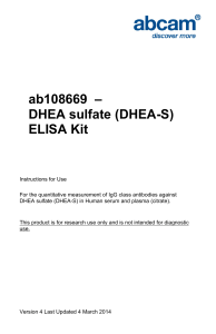 ab108669  – DHEA sulfate (DHEA-S) ELISA Kit