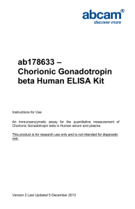 ab178633 – Chorionic Gonadotropin beta Human ELISA Kit