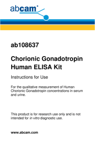 ab108637 Chorionic Gonadotropin Human ELISA Kit Instructions for Use