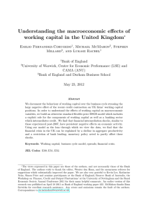 Understanding the macroeconomic effects of working capital in the United Kingdom