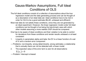 Gauss-Markov Assumptions, Full Ideal Conditions of OLS