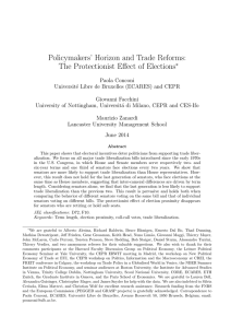Policymakers’ Horizon and Trade Reforms: The Protectionist Effect of Elections