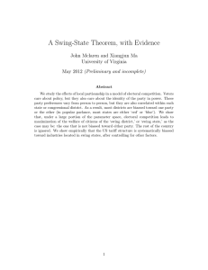 A Swing-State Theorem, with Evidence John Mclaren and Xiangjun Ma