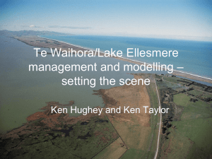 Te Waihora/Lake Ellesmere – management and modelling setting the scene