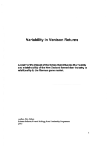 Variability in Venison Returns
