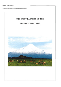 THE DAIRY FARMERS OF THE W AIMATE WEST 1997 Tim Buma,