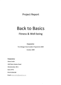 Back to  Basics Fitness Well-being Project Report