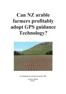 Can NZ arable farmers profitably adopt GPS guidance Technology?