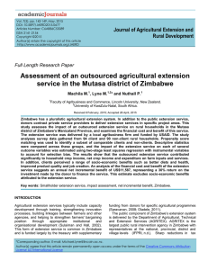 Journal of Agricultural Extension and