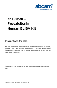 ab100630 – Procalcitonin Human ELISA Kit Instructions for Use