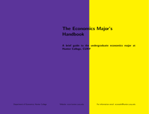 The Economics Major’s Handbook Hunter College, CUNY