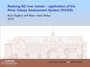 – application of the Ranking NZ river values