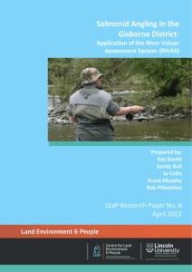 Salmonid Angling in the Gisborne District:  LEaP Research Paper No. 6