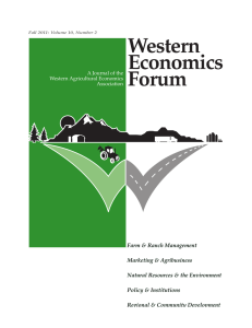 Western Economics Forum