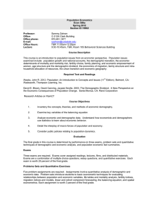 Population Economics Econ 380a Spring 2012 Section ID 19962