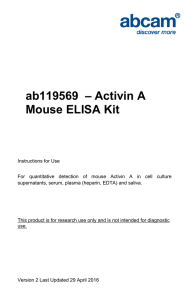 ab119569  – Activin A Mouse ELISA Kit