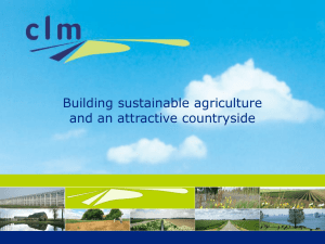 Building sustainable agriculture and an attractive countryside