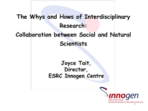 The Whys and Hows of Interdisciplinary Research: Collaboration between Social and Natural Scientists