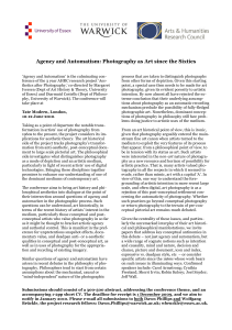 Agency and Automatism: Photography as Art since the Sixties
