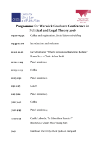 Programme for Warwick Graduate Conference in Political and Legal Theory 2016
