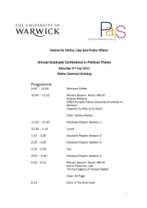Programme  Annual Graduate Conference in Political Theory