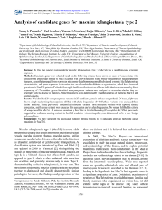 Analysis of candidate genes for macular telangiectasia type 2