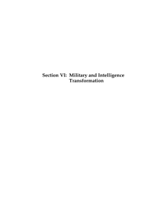 Section VI:  Military and Intelligence Transformation