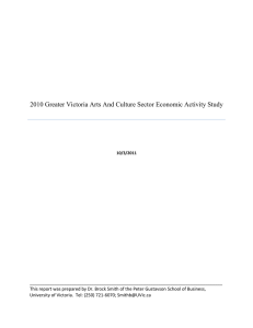 2010 Greater Victoria Arts And Culture Sector Economic Activity Study