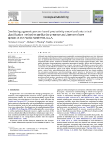 Ecological Modelling Combining a generic process-based productivity model and a statistical