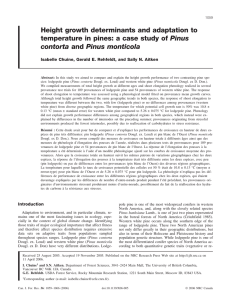 Height growth determinants and adaptation to Pinus contorta