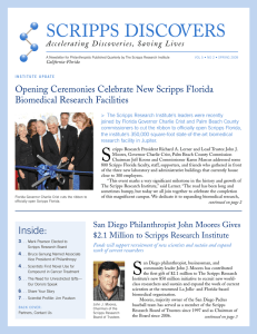 SCRIPPS DISCOVERS Opening Ceremonies Celebrate New Scripps Florida Biomedical Research Facilities