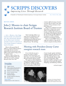 SCRIPPS DISCOVERS John J. Moores to chair Scripps