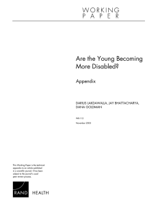 Are the Young Becoming More Disabled? Appendix