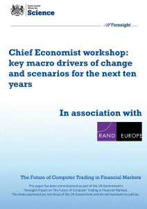 Chief Economist workshop: key macro drivers of change years