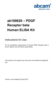 ab100626 – PDGF Receptor beta Human ELISA Kit Instructions for Use