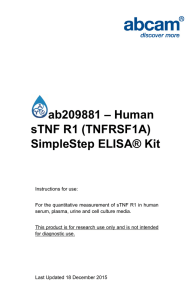 ab209881 – Human sTNF R1 (TNFRSF1A) SimpleStep ELISA® Kit