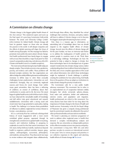 Editorial A Commission on climate change