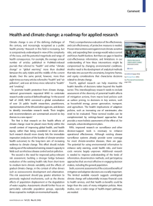 Health and climate change: a roadmap for applied research Comment