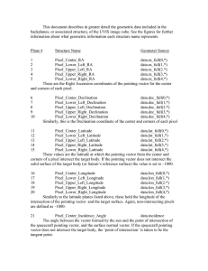 This document describes in greater detail the geometric data included... backplanes, or associated structure, of the UVIS image cube. See...