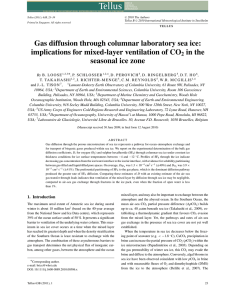 Gas diffusion through columnar laboratory sea ice: in the